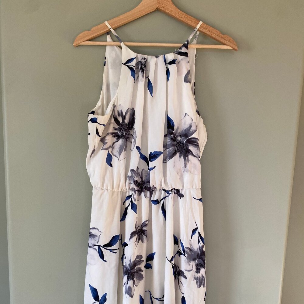 Summer dress fit and flare with halter neck